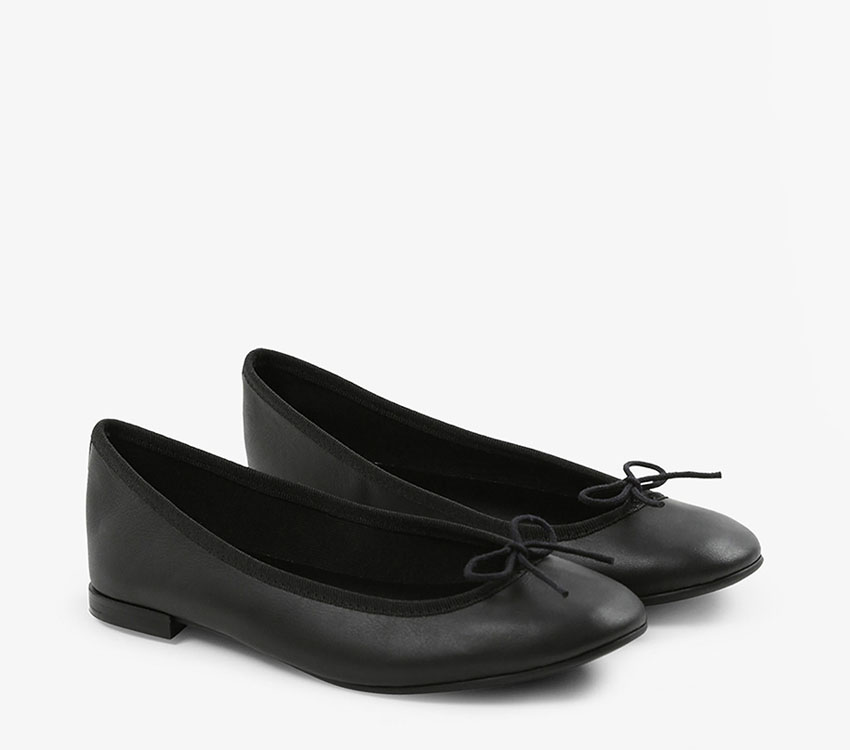 Cendrillon バレエフラット - ラバーソール【New Size】 - Noir